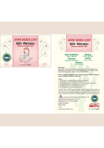 Anne Bebek Çayı 25 gr fiyatları