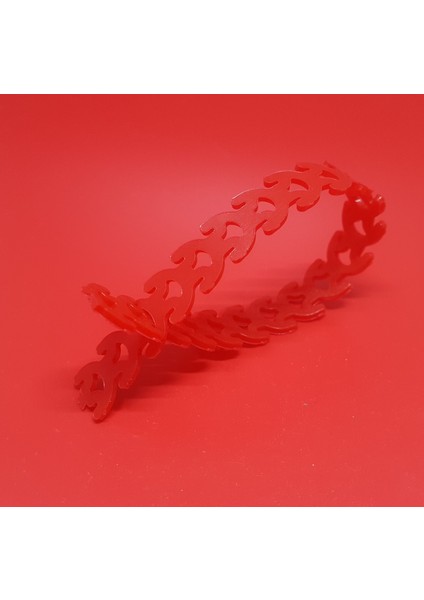 Kablo Bağı Özel Esnek Plastik Kelepçe 10X300 mm 50 Adet Kırmızı