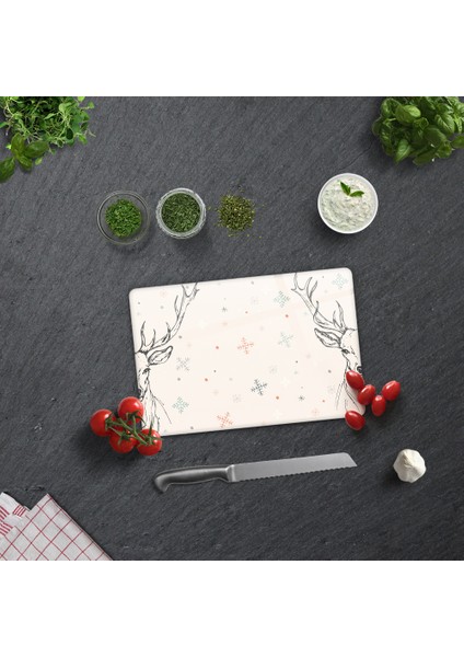 Cam Kesme Tahtası - Cam Kesme Tablası | Krem Geyikli |