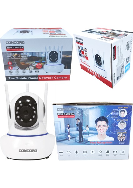 3 Mp Wifi Tf Kart Destekli Ip Kamera Concord C-630