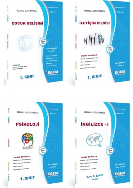 Açık Öğretim (AÖF) Çocuk Gelişimi 1. Sınıf Güz 1,dönem Konu ve Soru Set