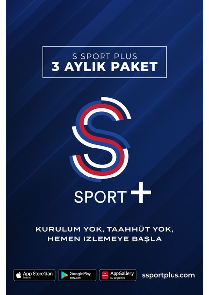 S Sport Plus 3 Aylık Paket