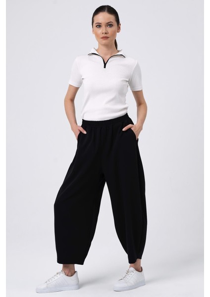 Beli Lastikli Bol Paça Pantolon (B22-14500)