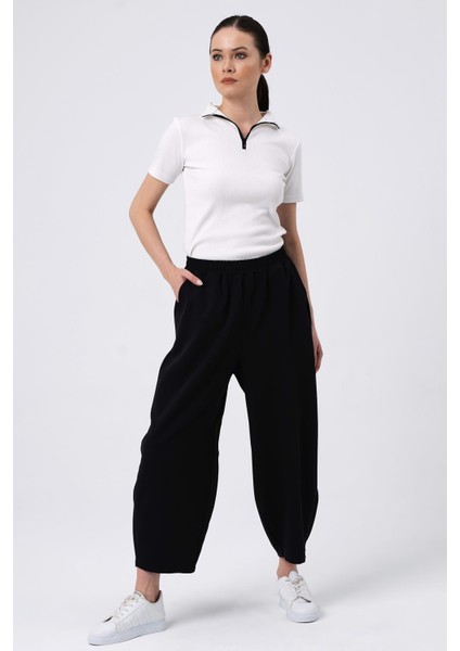 Beli Lastikli Bol Paça Pantolon (B22-14500)