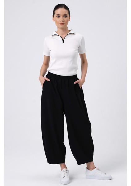 Beli Lastikli Bol Paça Pantolon (B22-14500)