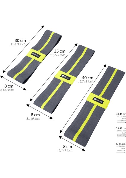 Squat Bant Pilates Fitness Spor Kalça Egzersizleri Direnç Bandı Direnç Lastiği 35CM modelleri