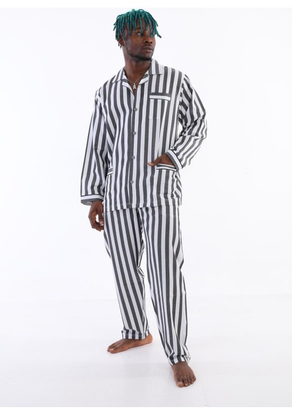 4007 Uzun Kol Çizgili Gaffur Erkek Pijama Takım fiyatları