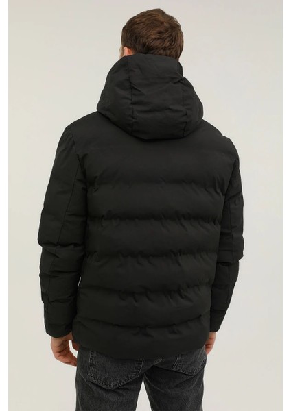 Nolan Coat Erkek Şişme Mont Siyah V19 modelleri