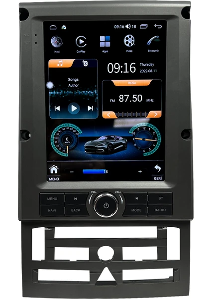 Peugeot 407 Android 10 Carplay Navigasyon Multimedya Tesla Ekran