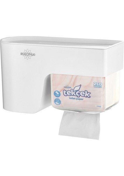 Multitask Tuvalet Kağıdı Dispenseri Beyaz