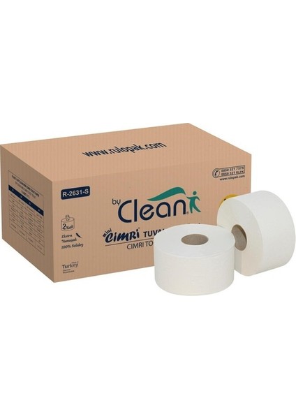 By Clean Mini Cimri Tuvalet Kağıdı 2 Katlı 4 Kg