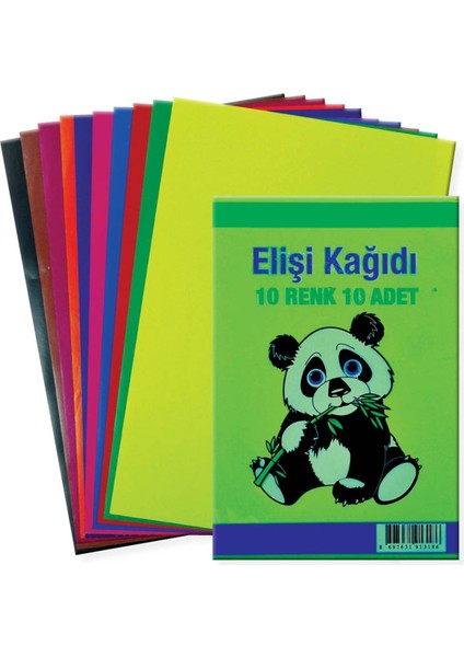 Elişi Kağıdı 10 Renk 10 Adet Çeşitli Renklerde Yaratıcı Projeler İçin