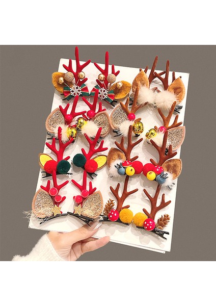 Kar/elk Noel Başlıklı Saç Tokası - Kahverengi (Yurt Dışından) modelleri