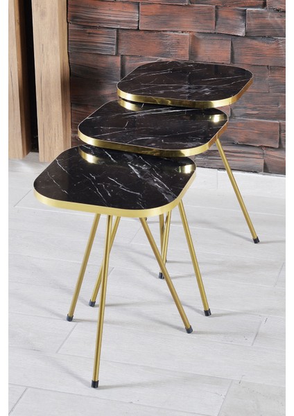 Zigon Sehpa ve Orta Sehpa Kombin Set Altın Bendir 3200 modelleri