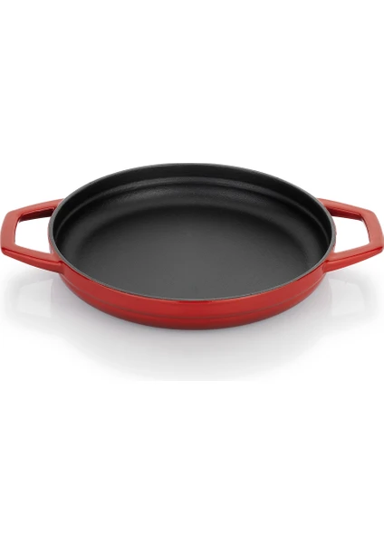 Guss Chef Döküm Sahan Çift Kulplu 22 Cm-1 Parça-Kırmızı