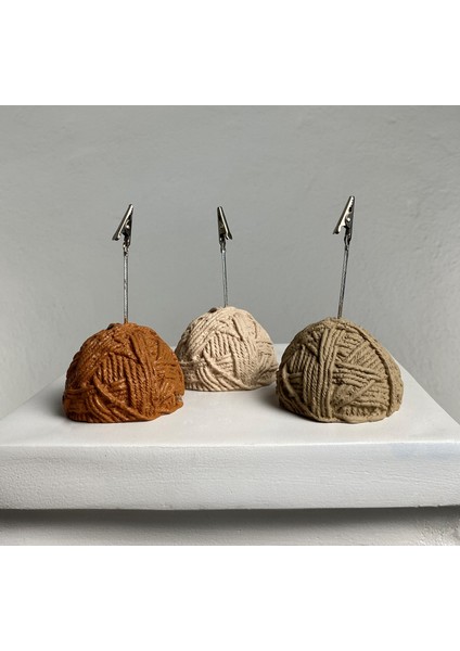 Top Yumak Not Tutucu 3'lü Set (Terracota - Açık Kahve - Krem )