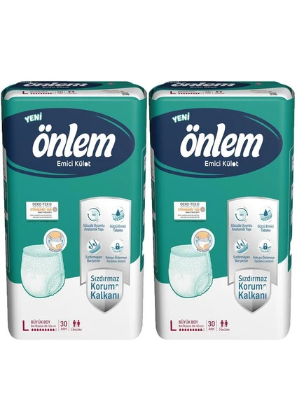 Önlem Yetişkin Emici Külot Bezi Büyük Boy ( Large ) 30 Adet X 2 'Li Paket