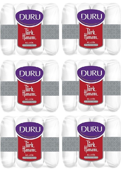 Türk Hamamı Klasik Doğal Kaynaklı 24 Adet Sabun 4x50gr X 6 Paket