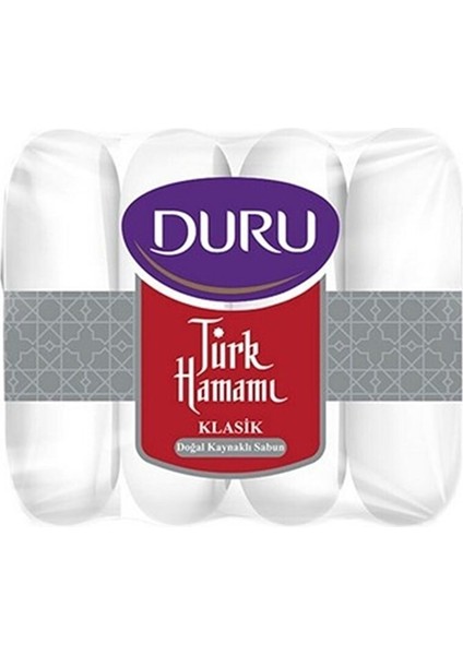 Türk Hamamı Klasik Doğal Kaynaklı Sabun 4x50gr