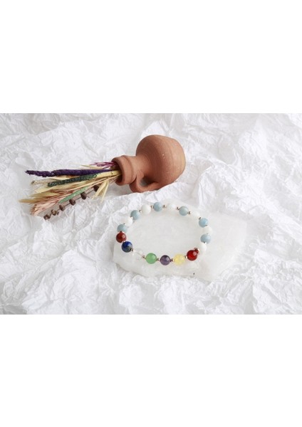 Sertifikalı Akik, Jasper, Kalsit, Akuamarin, Kristal Kuvars, Lapis, Ametist Doğal Taş Bileklik 8 mm fırsatları
