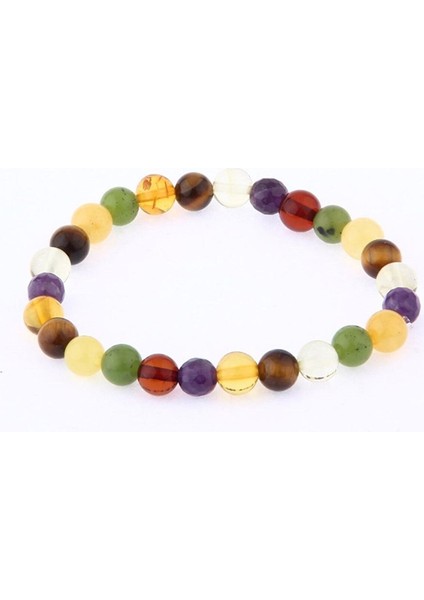 Sertifikalı Kaplan Gözü, Kehribar, Yeşim, Ametist Doğal Taş 6 mm Bileklik modelleri