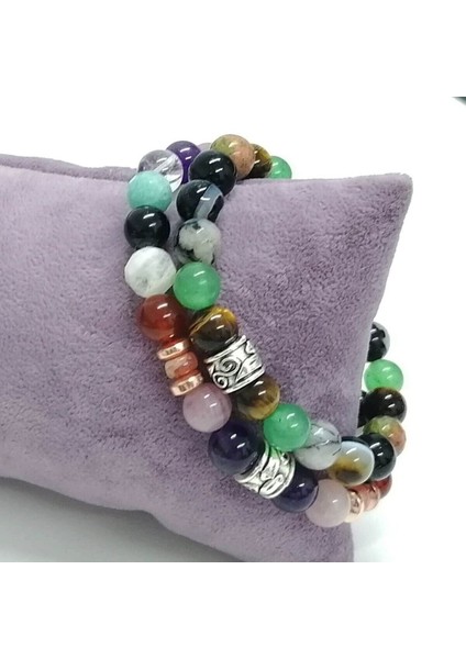 Sertifikalı Eş Bileklik Unakit, Aventurin, Kaplan Gözü, Göz Akik Doğal Taş 8 mm Bileklik fiyatları