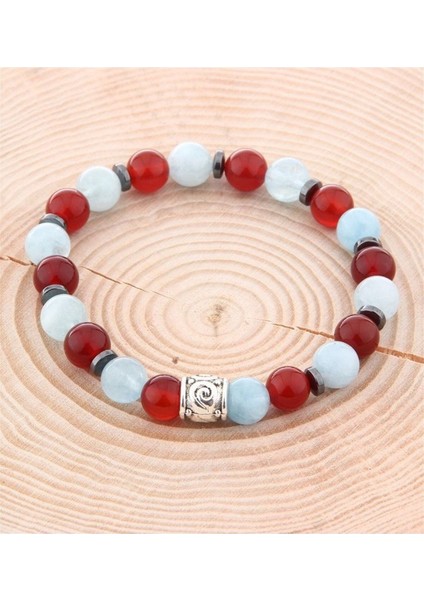 Sertifikalı Hematit, Akik, Aquamarin Doğal Taş 8 mm Bileklik fırsatları