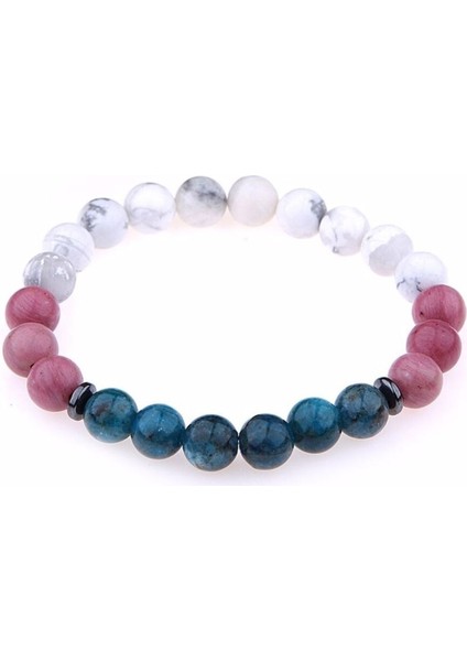 Sertifikalı Jasper, Apatit, Havlit Doğal Taş 8 mm Bileklik fiyatları