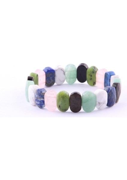 Sertifikalı Kız Öğrenci Bileklik Havlit Aventurin Pembe Kuvars Yeşim Lapis Obsidyen Doğal Taş Rolex indirimleri