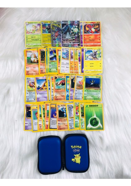 Pokemon Oyun Kartı 40 Adet Pokemon  Kartı Saklama ve  Koruma Çantası