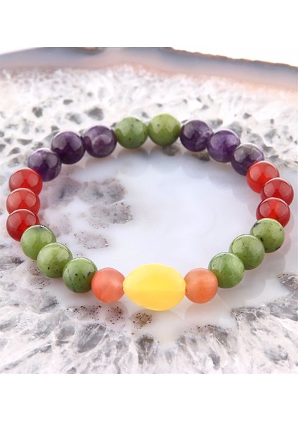 Sertifikalı Kırmızı Akik, Ametist, Yeşim Doğal Taş Bileklik 8 mm fiyatları