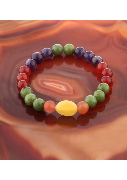Sertifikalı Kırmızı Akik, Ametist, Yeşim Doğal Taş Bileklik 8 mm fırsatları