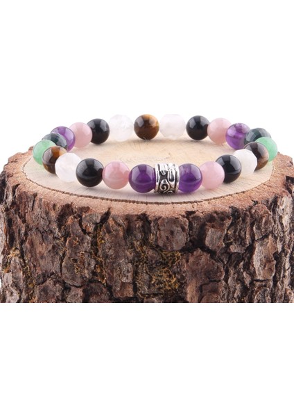 Sertifikalı 8 mm Bileklik Ametist - Pembe Kuvars - Obsidyen - Ay Taşı - Kaplan Gözü - Aventurin - Kan Taşı fiyatları