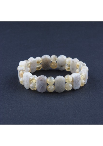 Sertifikalı Ay Taşı-Sitrin Doğal Taş Rolex Bileklik fiyatları