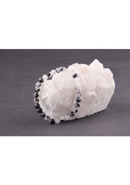 Sertifikalı Doğal Taş Rutilli Kuvars Bileklik 6mm