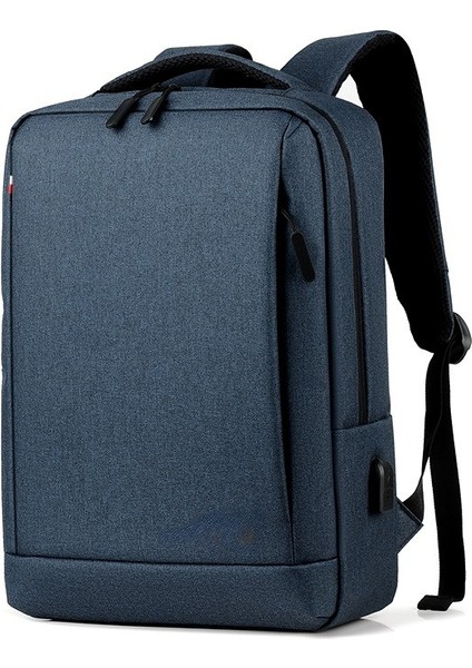 Erkekler Sırt Çantası Su Geçirmez Sırt Çantası USB Bilgisayar Sırt Çantası Moda Seyahat Çantası 15.6 Inç Bilgisayar Için Uygun (Yurt Dışından)