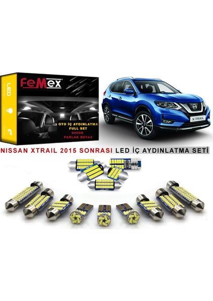 Nissan Xtrail 2015 Sonrası LED Iç Aydınlatma Ampul Seti Femex Parlak Beyaz
