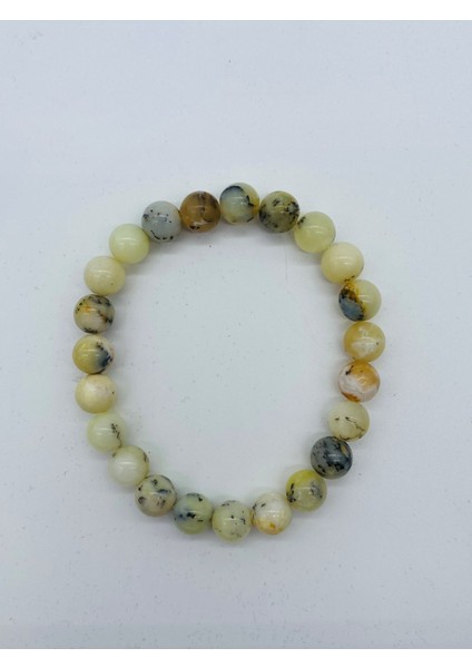 Sertifikalı Opal Sarı Doğal Taş Bileklik 8mm fırsatları