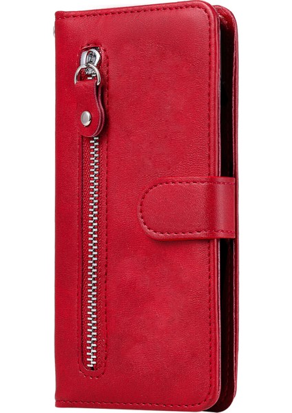 Xiaomi MI10T/10TPRO Için Kapaklı Telefon Kılıfı - Kırmızı (Yurt Dışından)