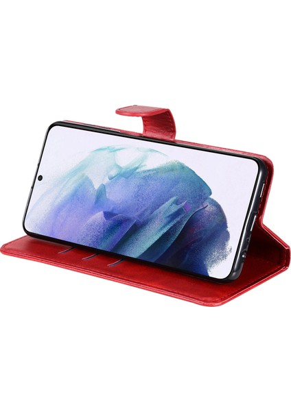 Samsung GALAXYS22PLUS5G Için Kapaklı Telefon Kılıfı - Kırmızı (Yurt Dışından) fırsatları