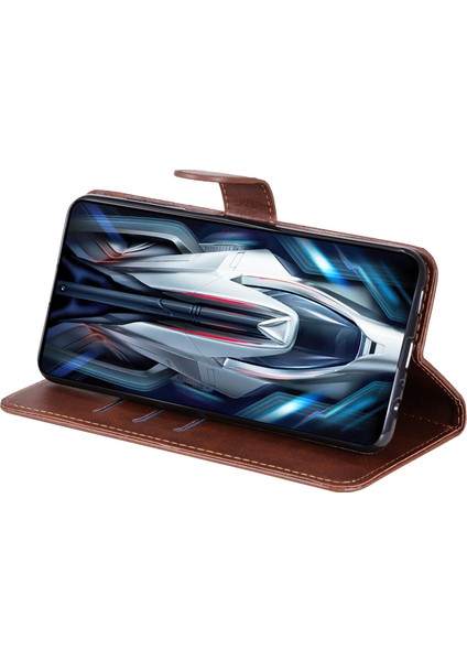 Xiaomi POCOF4GT Için Kapaklı Telefon Kılıfı - Kahverengi (Yurt Dışından) fırsatları