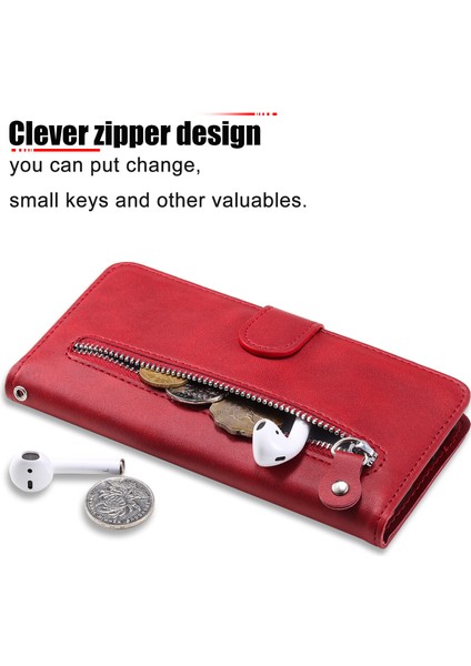 Samsung GALAXYS20PLUS5G Için Kapaklı Telefon Kılıfı - Kırmızı (Yurt Dışından) modelleri