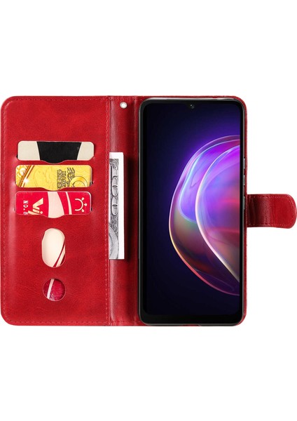 Vivo V214G/5G Için Kapaklı Telefon Kılıfı - Kırmızı (Yurt Dışından) modelleri