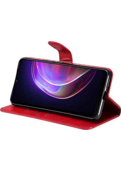 Vivo V214G/5G Için Kapaklı Telefon Kılıfı - Kırmızı (Yurt Dışından) fırsatları