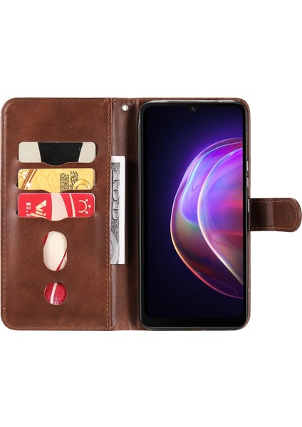 Vivo V214G/5G Için Kapaklı Telefon Kılıfı - Kahverengi (Yurt Dışından) modelleri