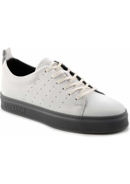Beyaz Leather Erkek Sneaker E01811338103 modelleri