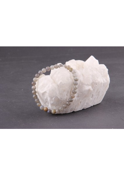 Sertifikalı Doğal Taş Labrodorit Bileklik 6mm