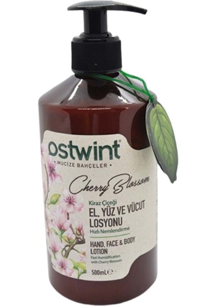 Kiraz Çiçeği Özlü El, Yüz ve Vücut Losyonu 500ML