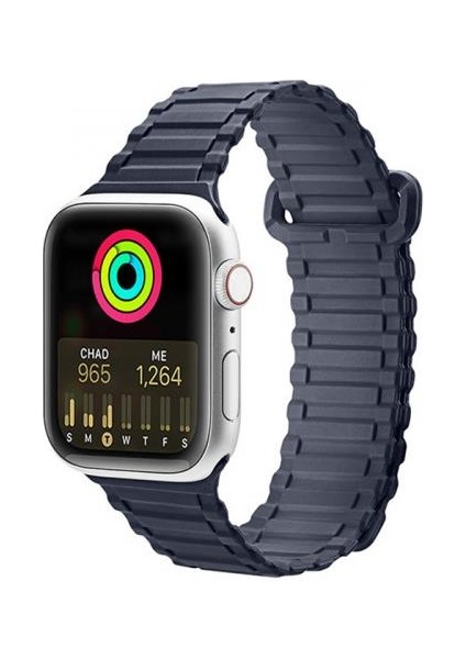 Polham Apple Watch 38-40-41MM Için Manyetik Silikon Kordon Kayış, Apple Watch 2-3-4-5-6-7-8 ve Se