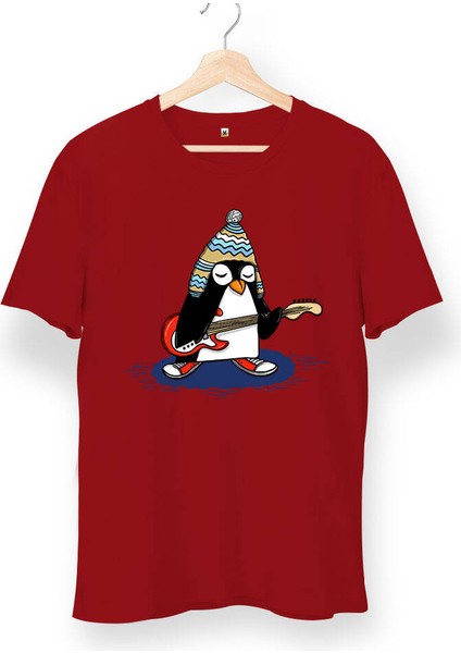 Rock Penguen Unisex Kısa Kol Tişört